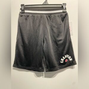 Champion Boys Mesh Shorts Black Size Medium NWT